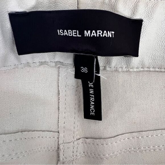 Isabel Marant White Leather Pants with Star Studs Size 36 FR. 4 USA - Picture 10 of 10